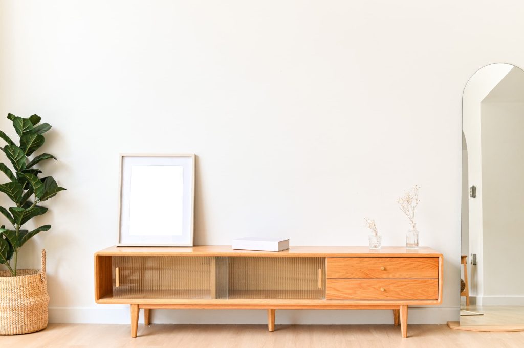 میز تلویزیون چوبی 1 چوبین نورا میز تلویزیون مدرن