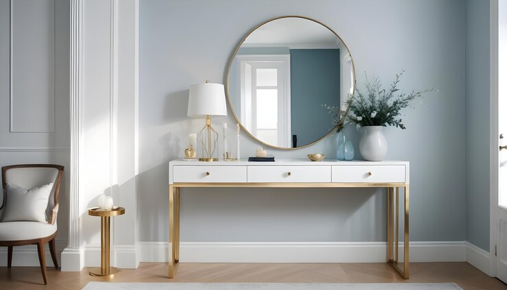 آینه و کنسول؛ ترکیب لوکس خانه های ایرانی 3 چوبین نورا آینه و کنسول