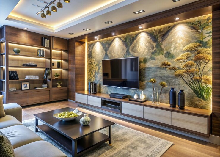 میز تلویزیون چوبی