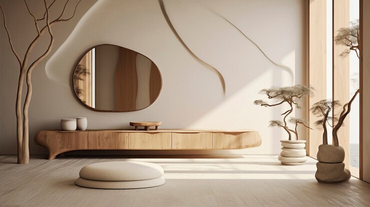 آینه و کنسول؛ ترکیب لوکس خانه های ایرانی 2 چوبین نورا view nordic minimalism japanese wabi sabi interior design blend 23 2151160159 چوبین نورا