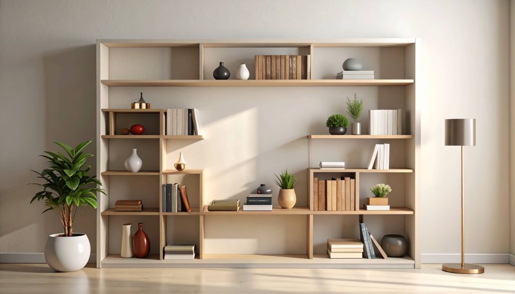 کتابخانه دیواری چوبی 3 چوبین نورا خرید کتابخانه دیواری چوبی از چوبین نورا