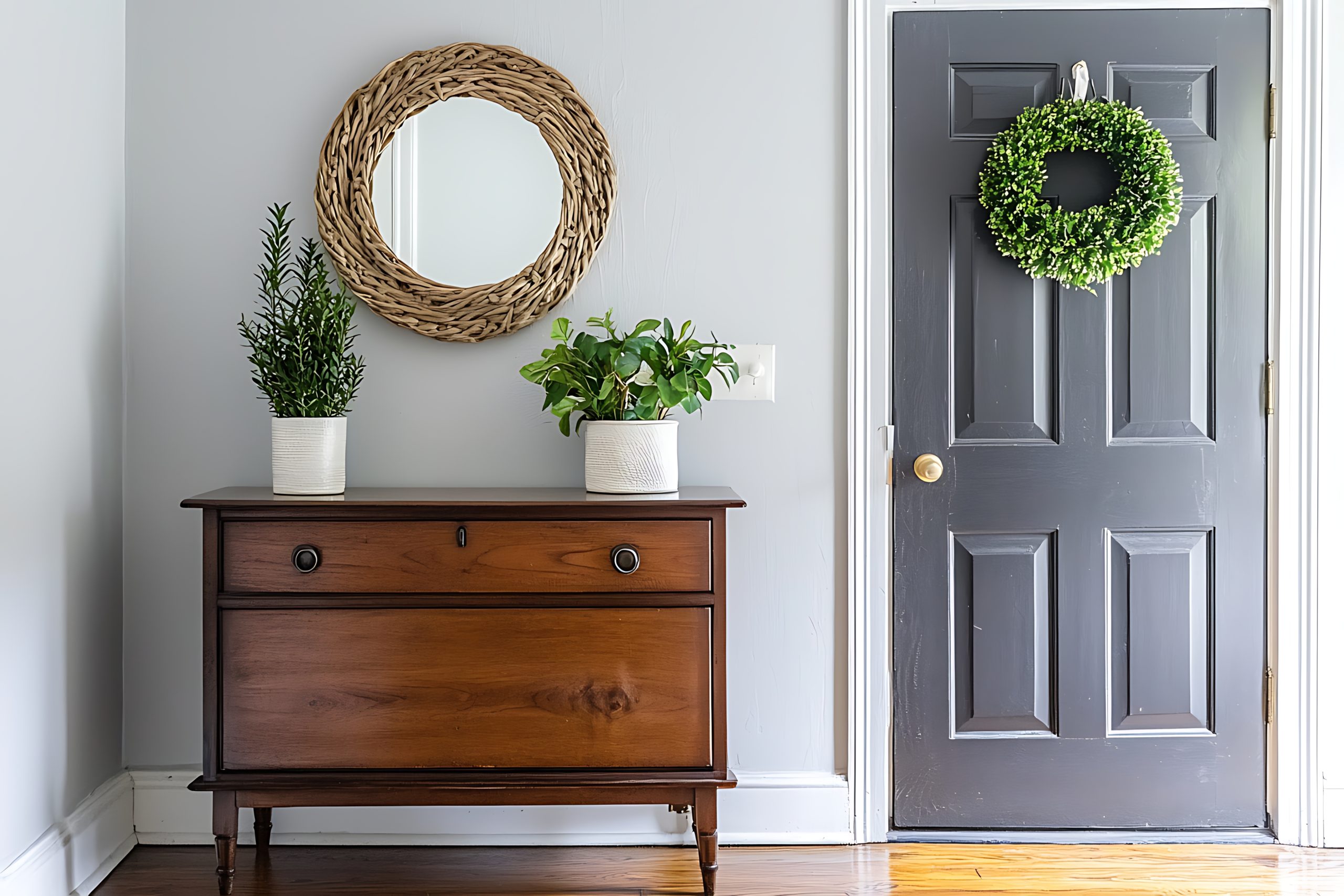 چیدمان هوشمند میز کنسول در ورودی خانه