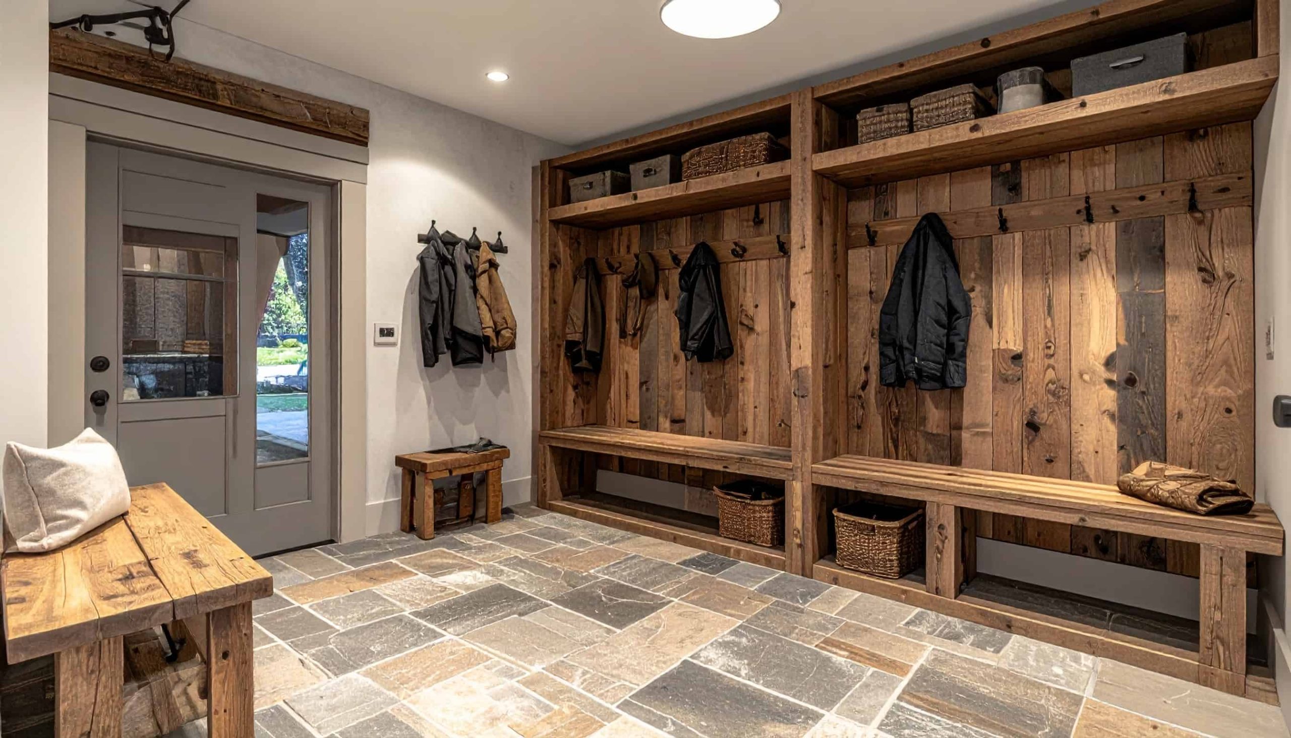 جاکفشی چوبی مدرن برای ورودی خانه